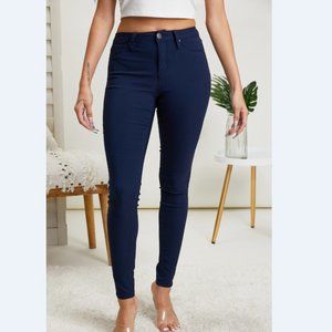 Kate Hyper-Stretch Full Size Mid-Rise Skinny Jeans in Navy